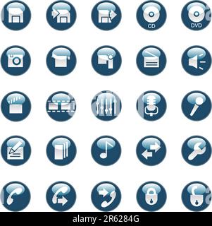 A set of common used web button (part 2) Stock Vector