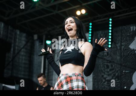 LØLØ AKA LOLO performs live at slam dunk festival north Leeds uk, 28th may 2023. Stock Photo