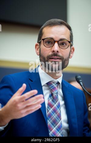 Grant Driessen, Specialist in Public Finance, Congressional Research Service, appears before a House Committee on on Financial Services hearing âUncertain Debt Management: Treasury Markets and Financial Institutionsâ in the Rayburn House Office Building in Washington, DC, Tuesday, June 6, 2023. Credit: Rod Lamkey/CNP Stock Photo