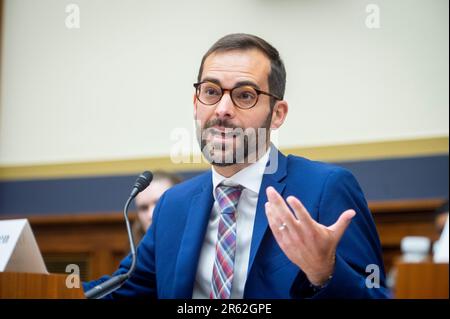 Grant Driessen, Specialist in Public Finance, Congressional Research Service, appears before a House Committee on on Financial Services hearing âUncertain Debt Management: Treasury Markets and Financial Institutionsâ in the Rayburn House Office Building in Washington, DC, Tuesday, June 6, 2023. Credit: Rod Lamkey/CNP Stock Photo