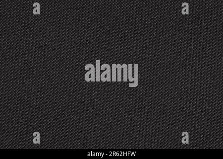 Black synthetic fibre fabric texture, closeup view from above Stock Photo
