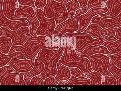 Vector pattern including ethnic Australian motive with multicolored typical elements Stock Vector