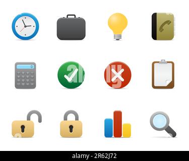 detailed icons for your presentation, website... Stock Vector