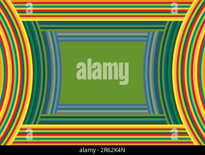 Vector frame including ethnic Australian motive with multicolored typical elements Stock Vector
