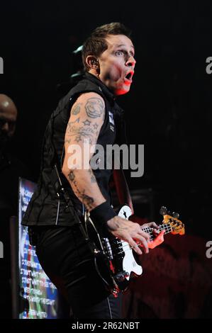 Mike Dirnt of Green Day during the MTV European Music Awards 2019 (MTV ...