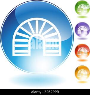 Conveyor belt rollers icon isolated on a white background. Stock Vector
