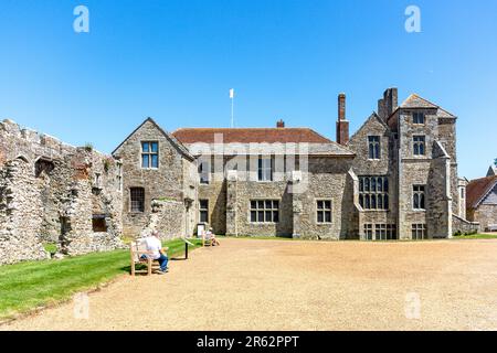 Carisbrooke Castle Museum and Great Hall,  Carisbrooke Castle, Carisbrooke, Isle of Wight, England, United Kingdom Stock Photo