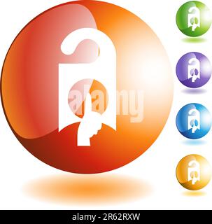 Do not disturb web button isolated on a background Stock Vector