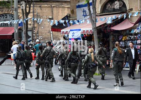The Israel Border Police, Magavniks Stock Photo