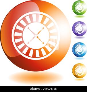 Wheel Icon - White Circle Button Stock Vector Image & Art - Alamy