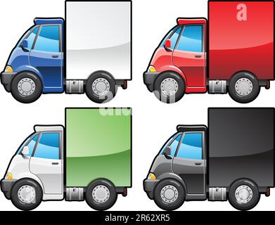 A Vector .eps 8 illustration of small truck. (Simple gradients only - no gradient mesh.) Stock Vector