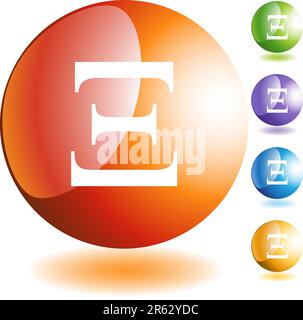 Greek fraternity symbol isolated on a white background. Stock Vector