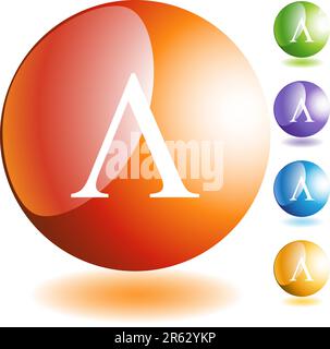 Greek fraternity symbol isolated on a white background. Stock Vector