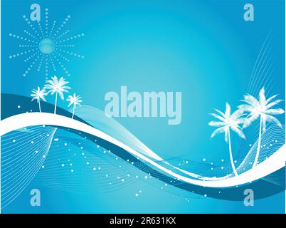 Abstract tropical palm tree background Stock Vector