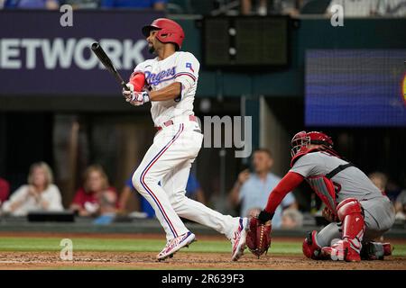 Texas Rangers' Marcus Semien sprints home to score during a baseball game  against the Los Angeles Angels in Arlington, Texas, Tuesday, Sept. 20, 2022.  (AP Photo/Tony Gutierrez Stock Photo - Alamy