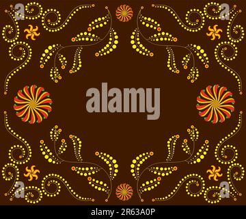 vector floral frame for text Stock Vector