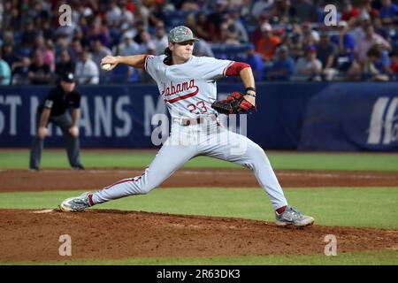 HOOVER, AL - MAY 24: Alabama Crimson Tide outfielder Tommy Seidl (20)  during the 2023 SEC Baseball Tournament game between the Alabama Crimson  Tide and the Florida Gators on May 24, 2023