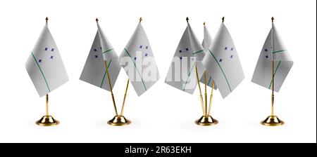 Small national flags of the Mercosur on a white background. Stock Photo