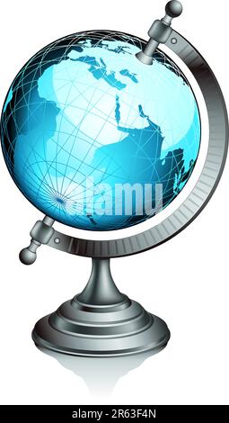ancient globe, this illustration may be useful as designer work Stock Vector