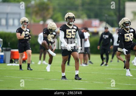 New Orleans Saints linebacker Isaiah Pryor (42) drops in coverage during an  NFL preseason game against the Houston Texans on Saturday, August 13, 2022,  in Houston. (AP Photo/Matt Patterson Stock Photo - Alamy