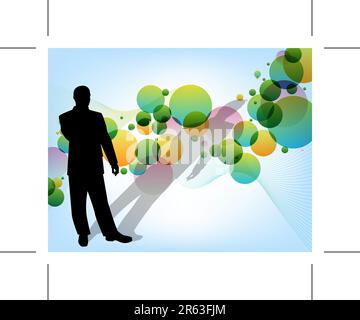 An image of a Businessman Thinking. Stock Vector