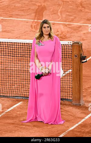 Paris, France. 06th June, 2023. Marion Bartoli during the French Open, Grand Slam tennis tournament on June 6, 2023 at Roland Garros stadium in Paris, France. Credit: Victor Joly/Alamy Live News Stock Photo