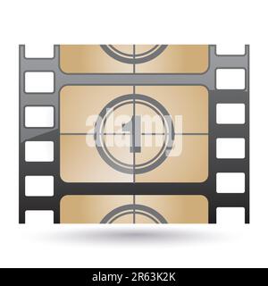 Film icon countdown Stock Vector