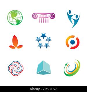 Set of corporate vector branding / logo templates. Just place your own brand name. Stock Vector