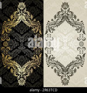 Beige carved frame on a white background in isometric style for the ...