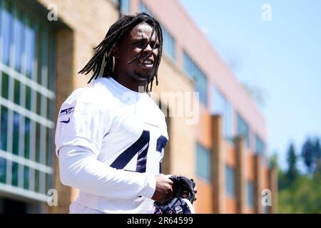 Seattle Seahawks center Evan Brown (63) walks on the field during minicamp  Tuesday, June 6, 2023, at the NFL football team's facilities in Renton,  Wash. (AP Photo/Lindsey Wasson Stock Photo - Alamy