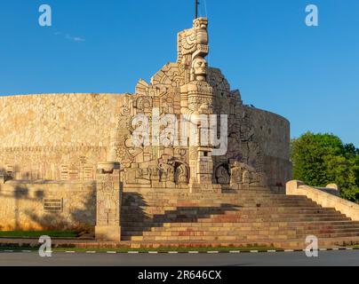 Monumento a La Patria monument, Paseo Montejo, Merida, Yucatan State, Mexico Stock Photo