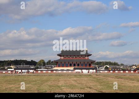 Heijo Palace Site Daigoku-den Hall Stock Photo