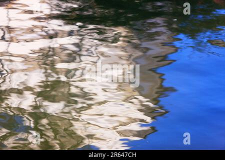 The surface of the river in Kurashiki Bikan Historical Quarter Stock Photo