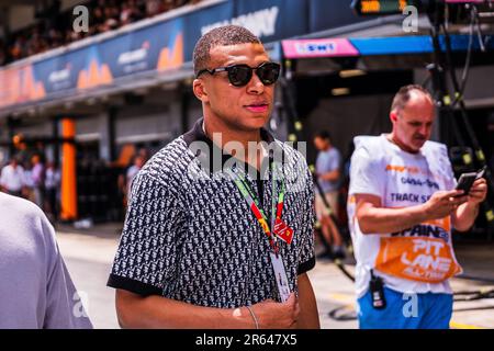 Circuit de Barcelona-Catalunya, Barcelona, SpainMonaco, 4,June.2023: Kylian Mbappé, during the Formula One Monaco Grand Prix Stock Photo