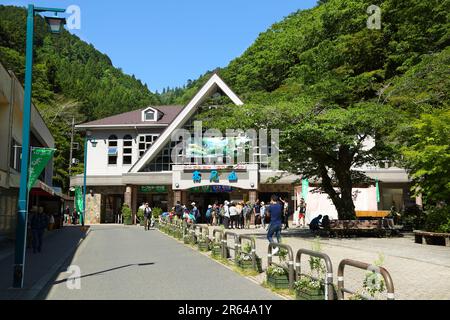 Mt. Takao, Kiyotaki Station (cable car) Stock Photo