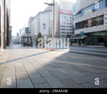 Ginza Chuo-dori in the early morning Stock Photo