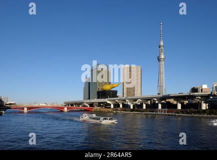 Sumida river and Tokyo Sky Tree Stock Photo