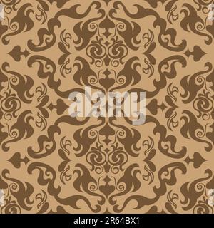 Abstract seamles vector background in victorian style Stock Vector