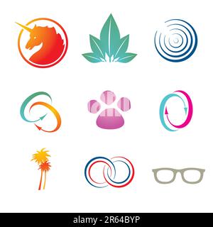 Set of corporate vector branding / logo templates. Just place your own brand name. Stock Vector