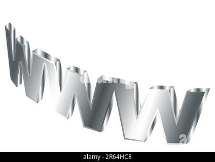 Stylized world wide web over white background Stock Vector