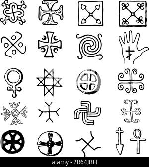 Set Crosses vector. various religious symbols Stock Vector