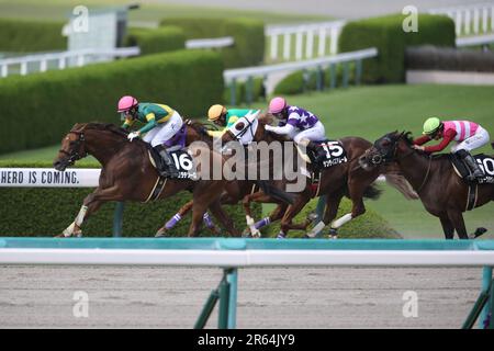 HANSHIN 11R MATSUKAZETSUKI STAKES at Hanshin Racecourse in Hyogo, Japan, June 4, 2023. (Photo by Eiichi Yamane/AFLO) Stock Photo