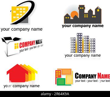 real estate logo elements - vector illustration Stock Vector