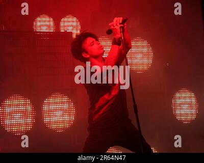 Gary Numan, Splinter Tour UK Leg gig, performing at the Manchester Academy 20131114, Oxford Road, England, UK, M13 9PR Stock Photo