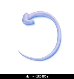3D arrow round frame pointer icon minimalist style illustration ...