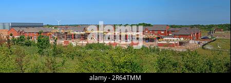 Property building site development at Lingley Green,  Whittle Hall, Warrington, Cheshire, England, UK, WA5 3LQ Stock Photo