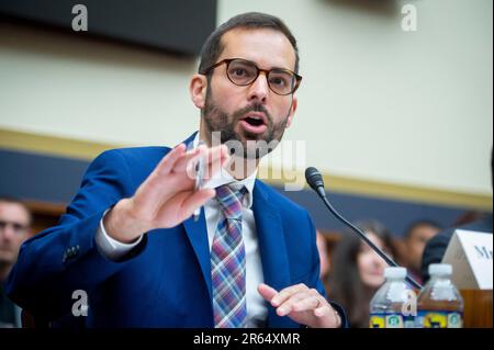 Washington, United States. 06th June, 2023. Grant Driessen, Specialist in Public Finance, Congressional Research Service, appears before a House Committee on on Financial Services hearing “Uncertain Debt Management: Treasury Markets and Financial Institutions” in the Rayburn House Office Building in Washington, DC, Tuesday, June 6, 2023. Photo by Rod Lamkey/CNP/ABACAPRESS.COM Credit: Abaca Press/Alamy Live News Stock Photo