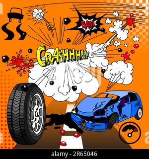 Illustration of comic elements for your design Stock Vector