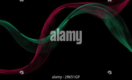 Abstract green and red beautiful digital digital modern magical shiny electric energy laser neon texture with lines and waves stripes, background. Stock Vector