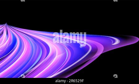 Beautiful bright purple pink abstract energetic magical cosmic fiery texture of lines and stripes, waves, flames with curves turning into infinity on Stock Vector